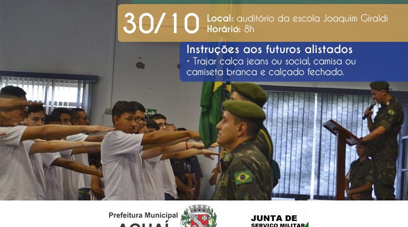 Alistamento Militar para 2023  Prefeitura Municipal de Santa Branca