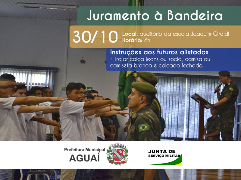 Junta Militar de Agua realiza Juramento Bandeira Prefeitura