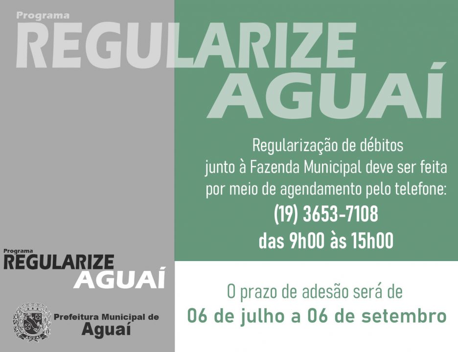 Prefeitura institui Programa Regularize Aguaí - Prefeitura Municipal de ...